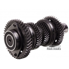 Differential drive shaft with gears- 15 teeth (D 58.8mm) 41 teeth (D 117.8mm) 32 teeth (D 84.2mm) 37 teeth (D 98.2mm) and 43 teeth (D 136.6mm) DQ250 02E DSG 6
