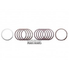 Friction and steel plate kit 8th [ LOW&REVERSE] Clutch A8LR1  456214F500 456254F030 456254F040 456254F050 456254F060 456254F070  [total pack thickness 24 mm]