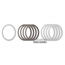Steel and friction plate set K1 dual wet clutch 7DCT450 HAVAL  [total pack thickness]