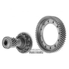 Primary gearset [15/58] VAG 09S AQ300  intermediate shaft [15T, OD 56.65 mm / 46T, OD 124.15 mm], differential helical gear [58T, OD 195.95 mm]