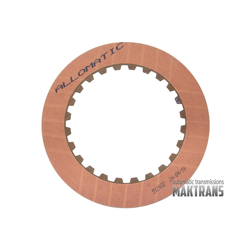 Friction plate REAR K2 722.3 722.5 81-up 124mm 24T 2.14mm 
