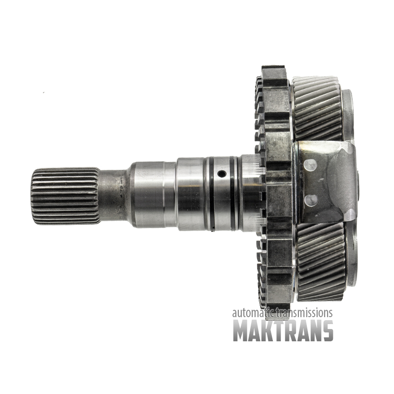 Output shaft [total shaft height 191 mm] and planetary gear No.4 [3 satellites, 37 teeth per satellite (Ø 54.25 mm)] FORD 10R60 L1MP-7A048-BA