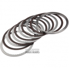 Friction and steel plate kit F Clutch (4-5-6-7-8-9-10-REV) GM 10L1000 24276022 5111310 / [5 friction plates]