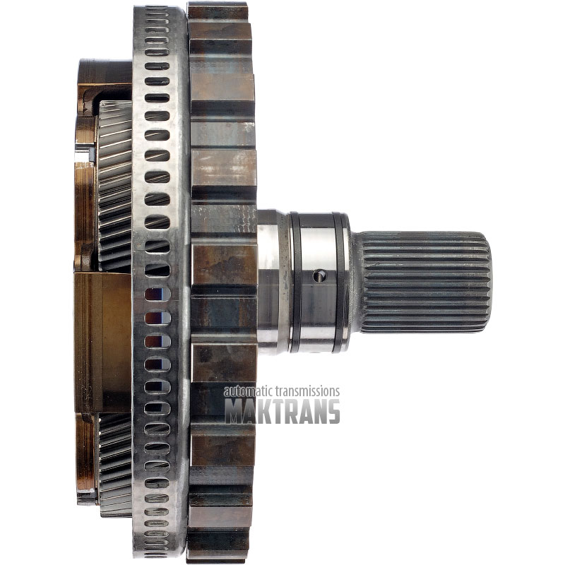 Output shaft / planet No. 4 (4 pinions, 47 teeth (outer Ø 75.45 mm) GM 10L1000 / FORD 10R1000 [total height 169 mm, 33 splines (outer Ø 42.25 mm), spline length 51 mm]
