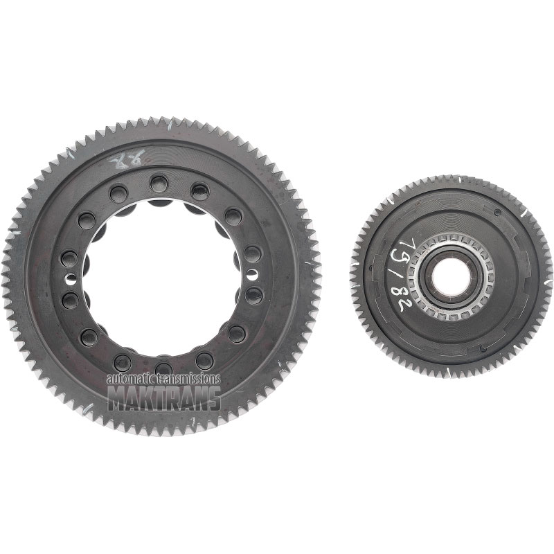 Primary gearset (19 / 88) differential FORD 4F27E / differential gear 88 teeth (outer Ø 214.60 mm), intermediate shaft 19 teeth (outer Ø 52.40 mm) / 82 teeth (outer Ø 147.50 mm)