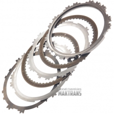 Steel and friction plate kit Low / Reverse Brake FORD 6F15 / [2 friction plates, total thickness of the kit 15.35 mm]