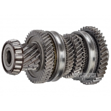 Differential drive shaft with gears- 13 teeth (D 54.8mm) 43 teeth (D 109mm) 29 teeth (D 78.6mm) 32 teeth (D 93.4mm) and 38 teeth (D 125.5mm) DQ250 02E DSG 6